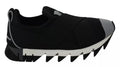 Dolce & Gabbana Black Shark Neoprene Stretch Sneakers Shoes - Eljoys Fashion 