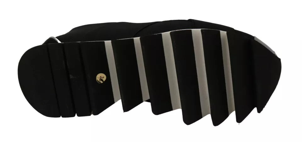 Dolce & Gabbana Black Shark Neoprene Stretch Sneakers Shoes Dolce & Gabbana