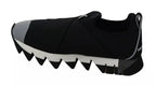 Dolce & Gabbana Black Shark Neoprene Stretch Sneakers Shoes - Eljoys Fashion 