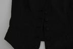 Dolce & Gabbana Black Lace Waistcoat Slim Vest Silk Top - Eljoys Fashion 