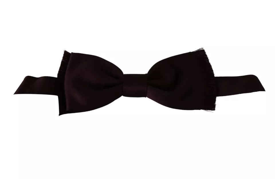 Dolce & Gabbana Bordeaux Red Silk Solid Classic Bowtie Dolce & Gabbana