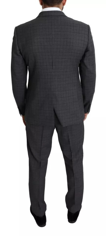 Dolce & Gabbana Gray Wool Men Formal 2 Piece MARTINI Suit Dolce & Gabbana
