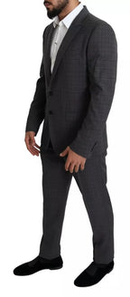 Dolce & Gabbana Gray Wool Men Formal 2 Piece MARTINI Suit - Eljoys Fashion 