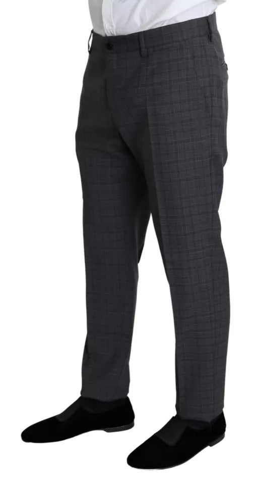 Dolce & Gabbana Gray Wool Men Formal 2 Piece MARTINI Suit - Eljoys Fashion 