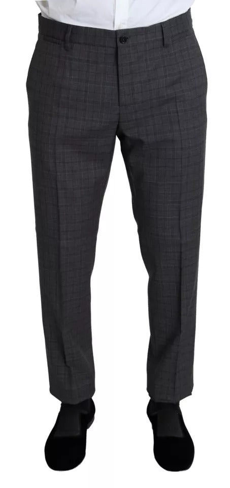 Dolce & Gabbana Gray Wool Men Formal 2 Piece MARTINI Suit - Eljoys Fashion 