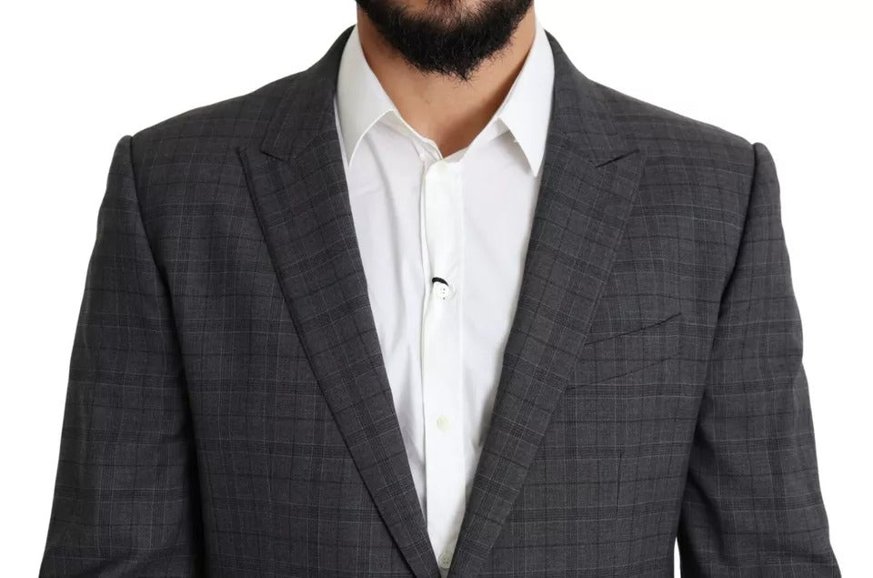 Dolce & Gabbana Gray Wool Men Formal 2 Piece MARTINI Suit - Eljoys Fashion 