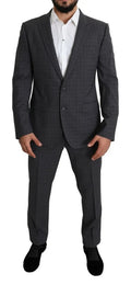 Dolce & Gabbana Gray Wool Men Formal 2 Piece MARTINI Suit - Eljoys Fashion 