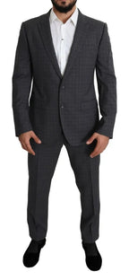 Dolce & Gabbana Gray Wool Men Formal 2 Piece MARTINI Suit - Eljoys Fashion 