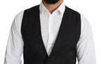 Dolce & Gabbana Black Men Formal STAFF Dress Waistcoat Vest - Eljoys Fashion 