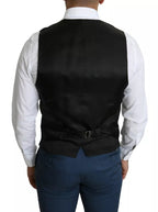 Dolce & Gabbana Black Men Formal STAFF Dress Waistcoat Vest - Eljoys Fashion 
