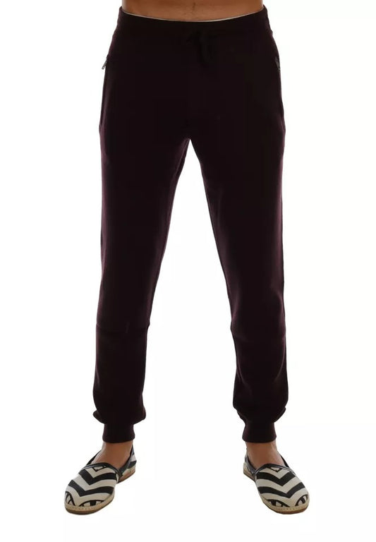Dolce & Gabbana Purple Cashmere Gym Training Sport Pants Dolce & Gabbana