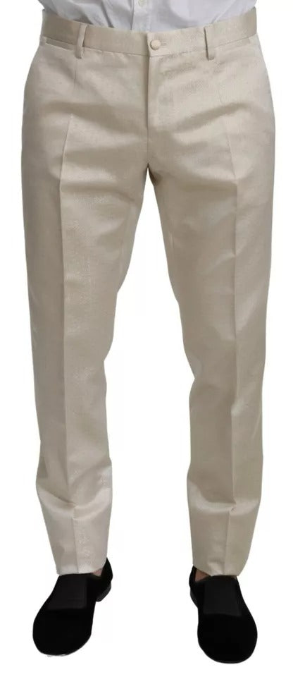 Dolce & Gabbana Beige Wool Crème 3 Piece SICILIA Shawl Suit Dolce & Gabbana