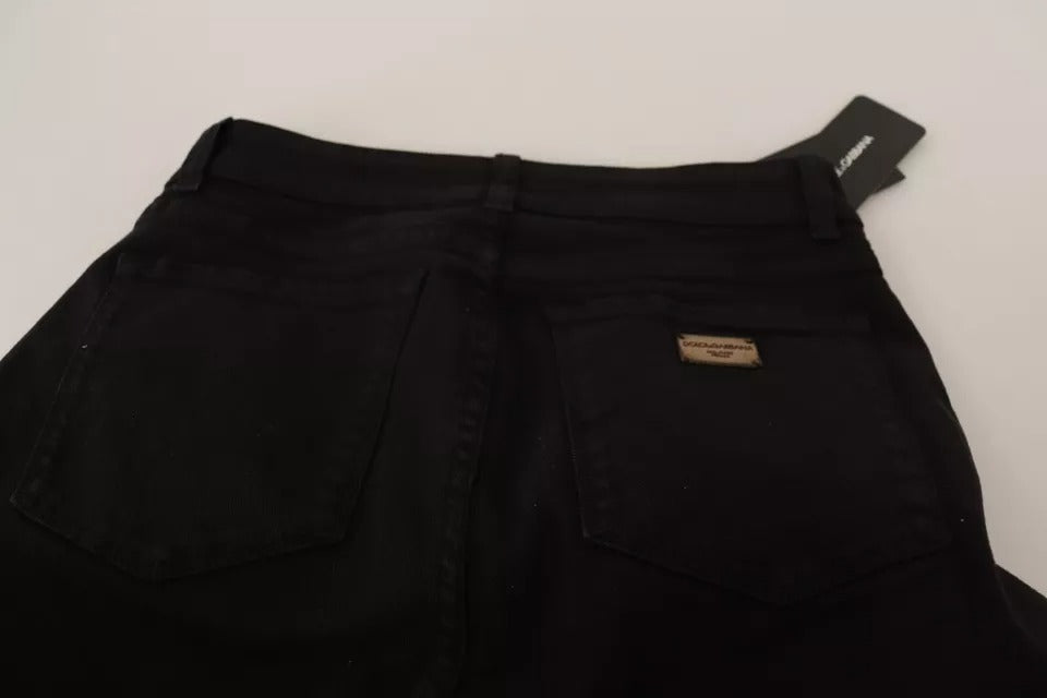 Dolce & Gabbana Black Cotton Stretch Skinny Denim Jeans - Eljoys Fashion 