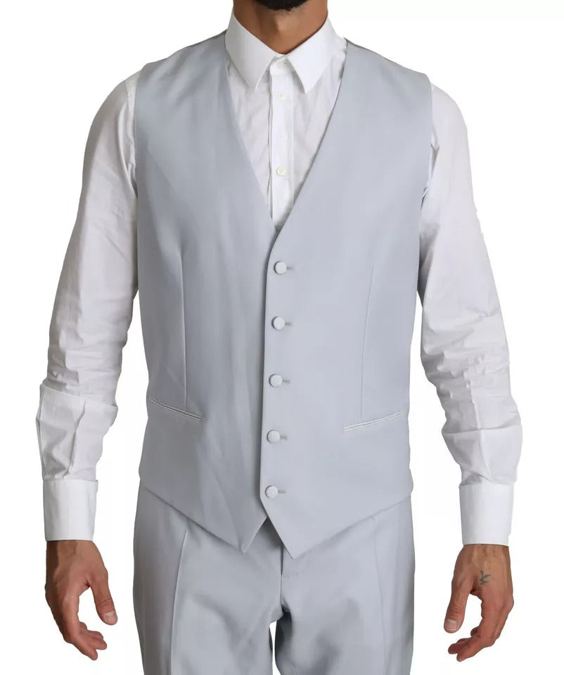Dolce & Gabbana Light Blue SICILIA Wool 3 Piece Suit Dolce & Gabbana