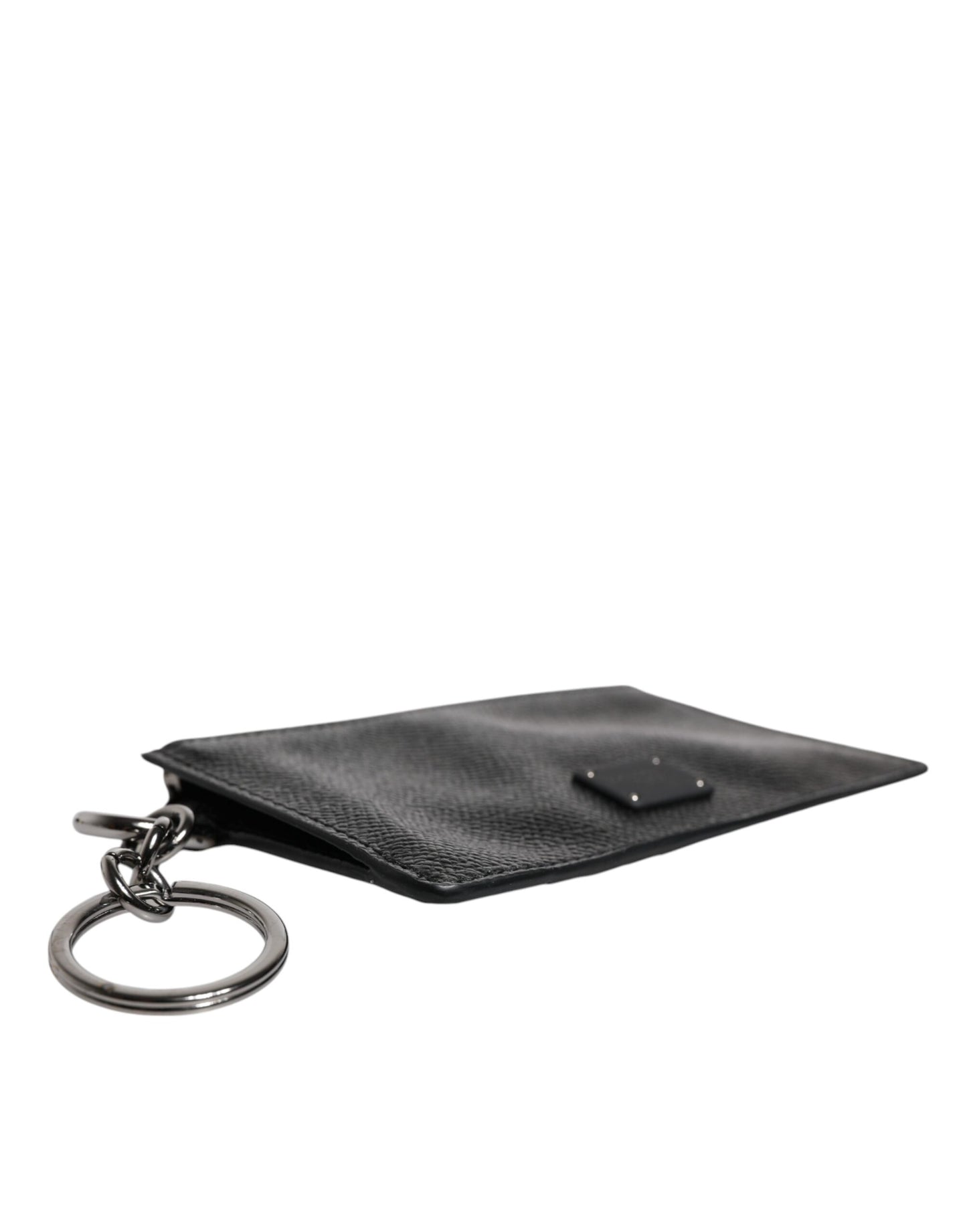 Dolce & Gabbana Black Calfskin Leather DG Logo Card Holder Wallet Dolce & Gabbana