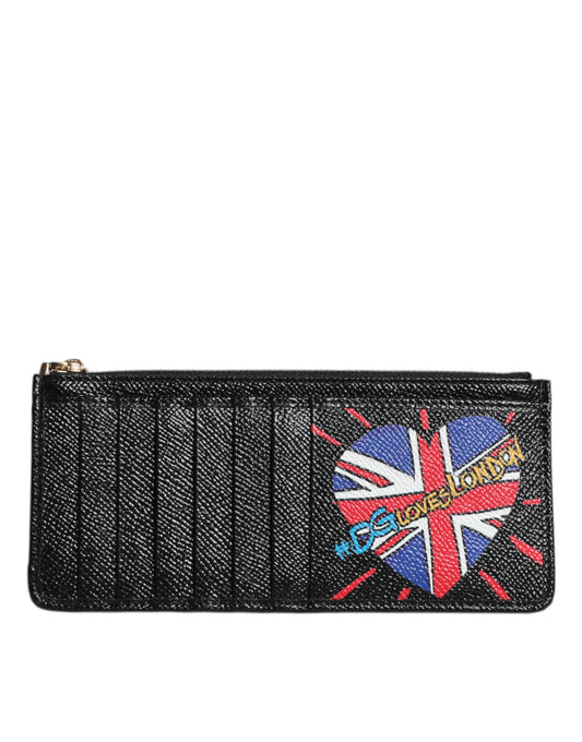 Dolce & Gabbana Black Leather #DGLovesLondon Cardholder Case Wallet Dolce & Gabbana