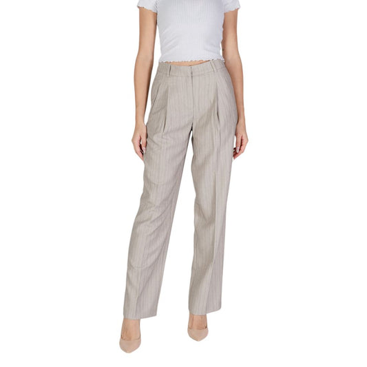 Vero Moda Gray Polyester Pant Vero Moda