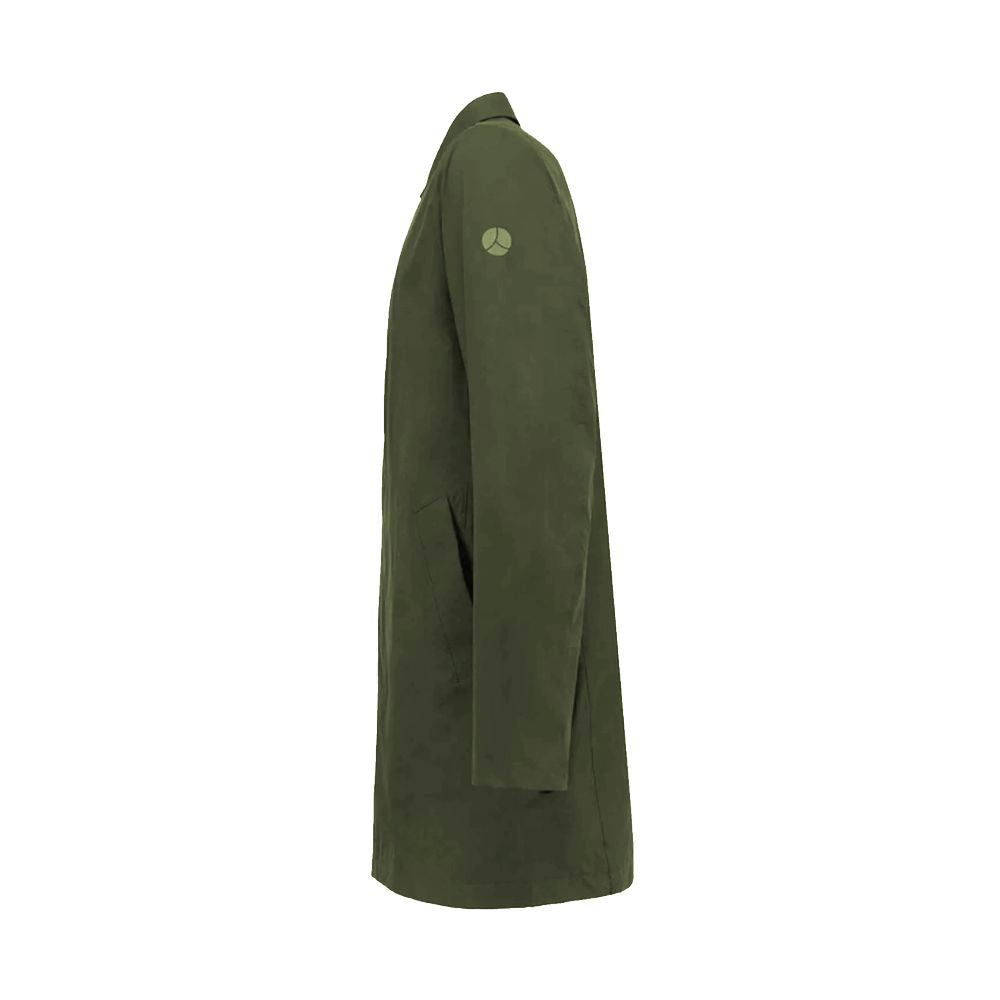 People Of Shibuya Green Recycled Polyester Men Trench Coat People Of Shibuya