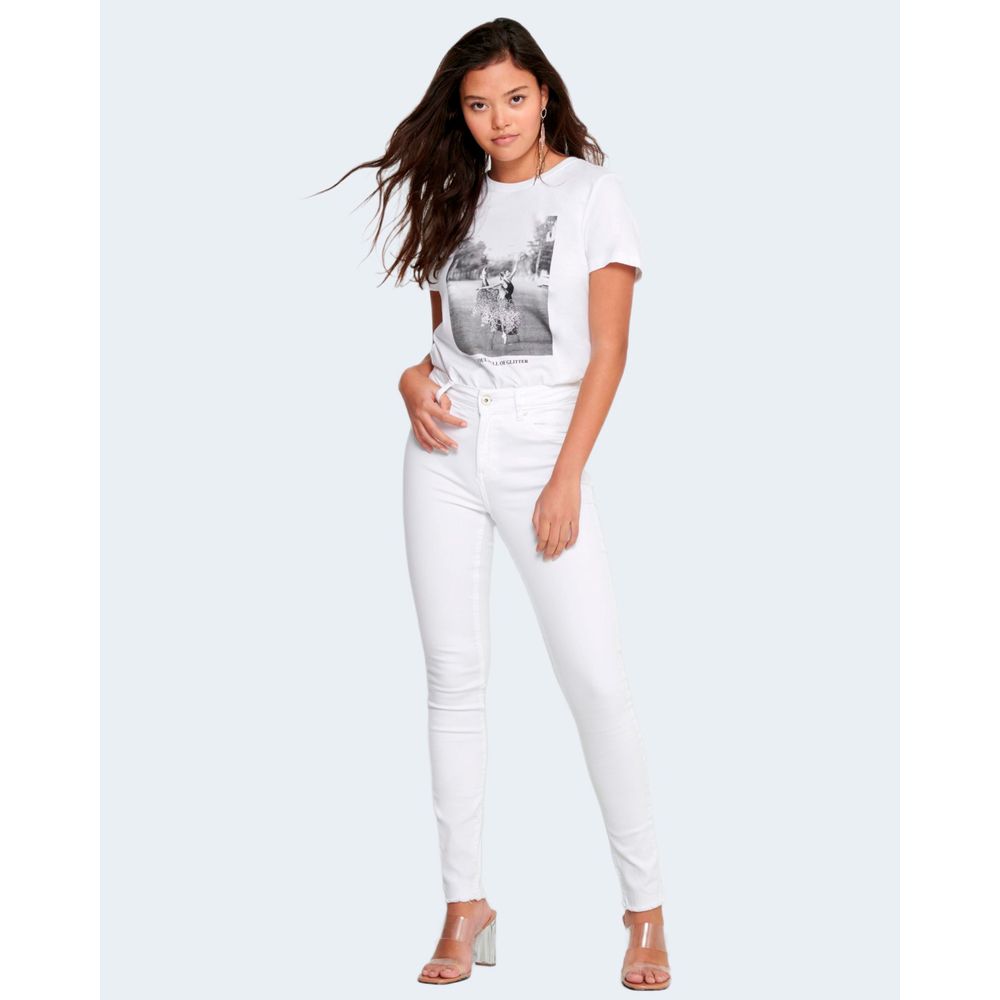 Only White Cotton Skinny Jean Only