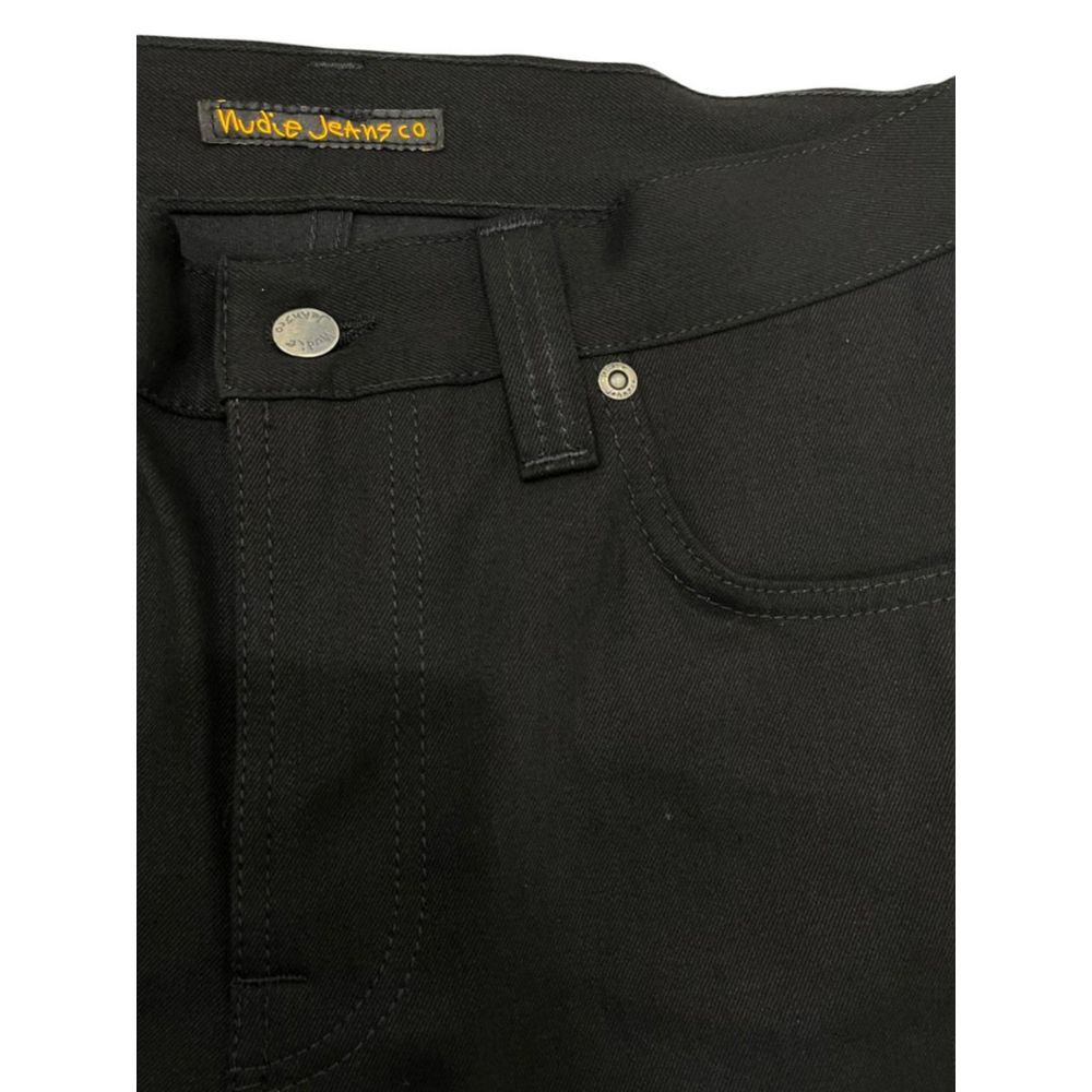 Nudie Jeans Black Cotton Men Jeans Nudie Jeans