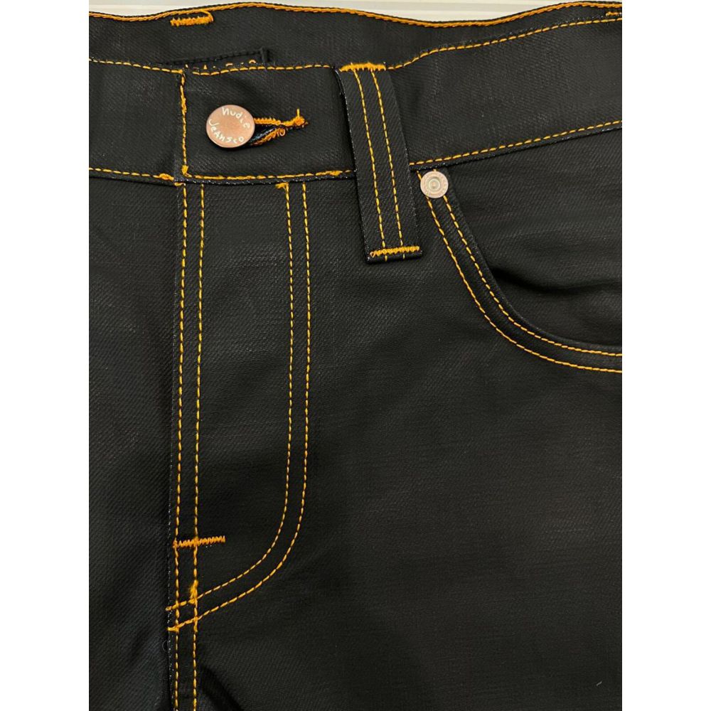 Nudie Jeans Black Cotton Men's Jean Nudie Jeans