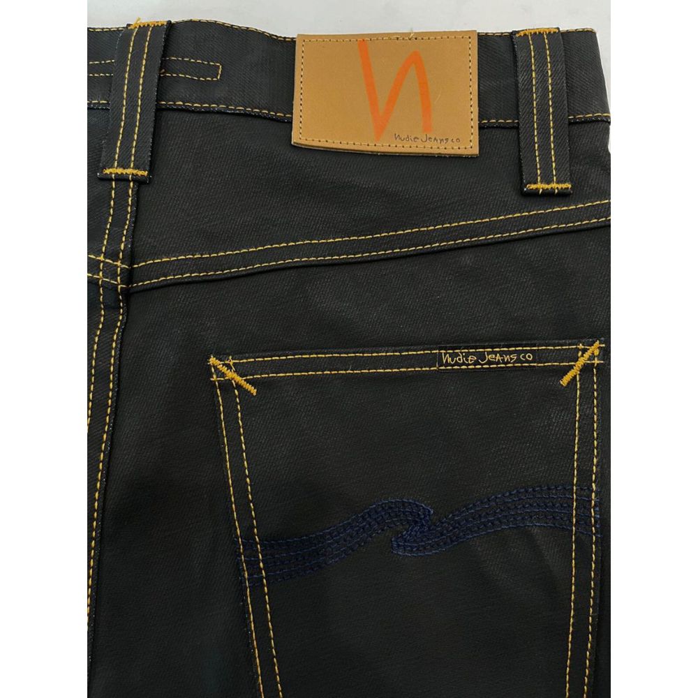 Nudie Jeans Black Cotton Men's Jean Nudie Jeans