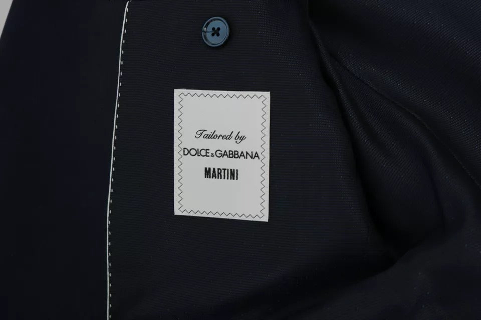 Dolce & Gabbana Blue Wool MARTINI Blazer Vest 2 Piece - Eljoys Fashion 