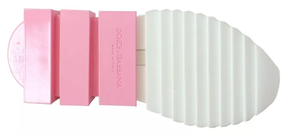 Dolce & Gabbana Pink White Logo Sorrento Sneakers Shoes Dolce & Gabbana