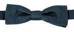 Dolce & Gabbana Blue 100% Silk Adjustable Neck Bow Tie Mens - Eljoys Fashion 