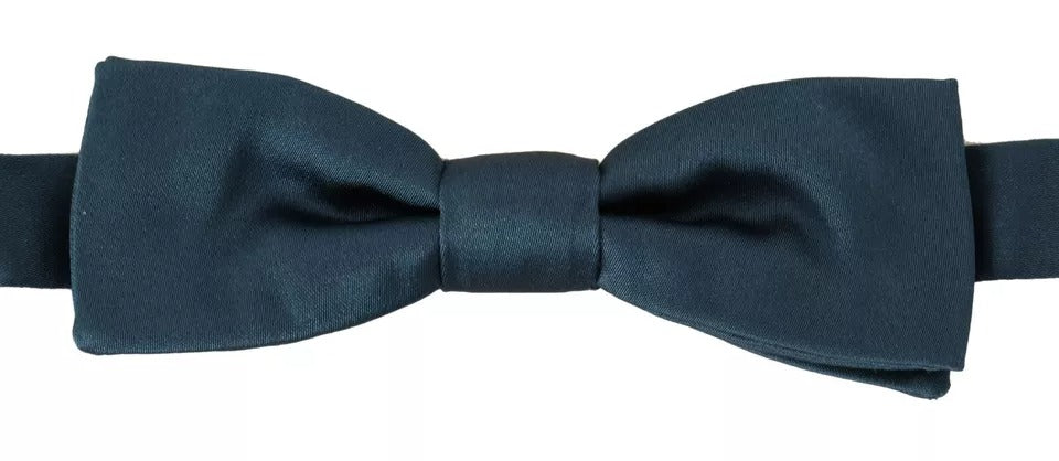 Dolce & Gabbana Blue 100% Silk Adjustable Neck Bow Tie Mens Dolce & Gabbana