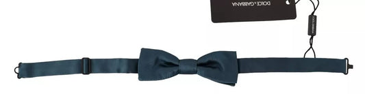 Dolce & Gabbana Blue 100% Silk Adjustable Neck Bow Tie Mens Dolce & Gabbana