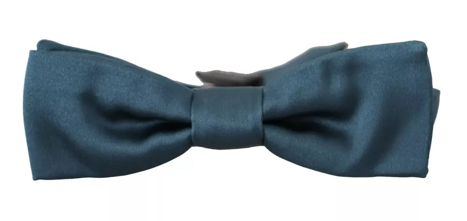 Dolce & Gabbana Blue 100% Silk Adjustable Neck Bow Tie Mens Dolce & Gabbana