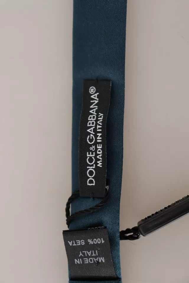 Dolce & Gabbana Blue 100% Silk Adjustable Neck Bow Tie Mens - Eljoys Fashion 