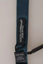 Dolce & Gabbana Blue 100% Silk Adjustable Neck Bow Tie Mens - Eljoys Fashion 
