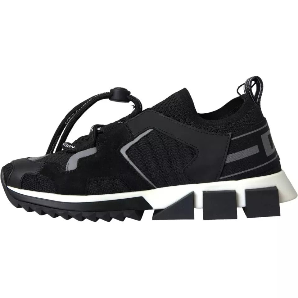 Dolce & Gabbana Black White Logo Sorrento Mens Sneakers Shoes Dolce & Gabbana