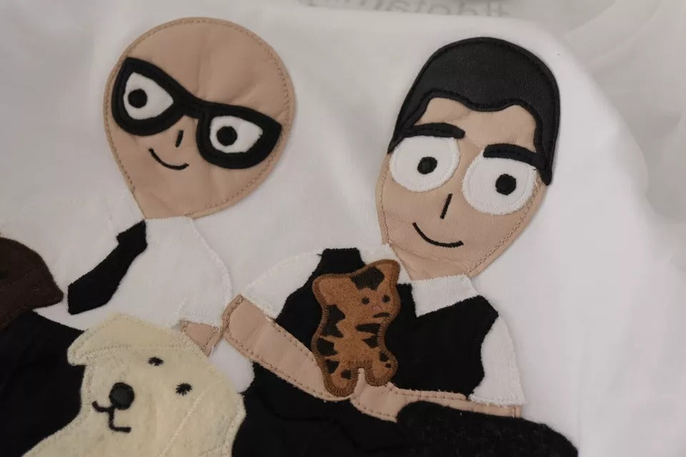 Dolce & Gabbana White #DGFamily Patch Top Cotton T-shirt Dolce & Gabbana