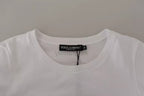 Dolce & Gabbana White #DGFamily Patch Top Cotton T-shirt