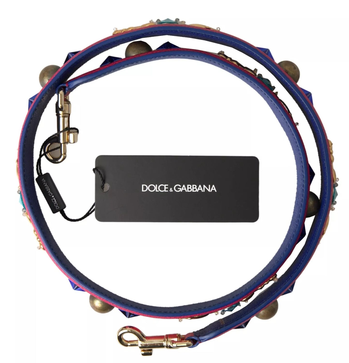 Dolce & Gabbana Pink Exotic Leather Studded Shoulder Strap Dolce & Gabbana