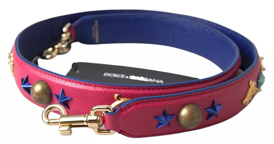Dolce & Gabbana Pink Exotic Leather Studded Shoulder Strap Dolce & Gabbana