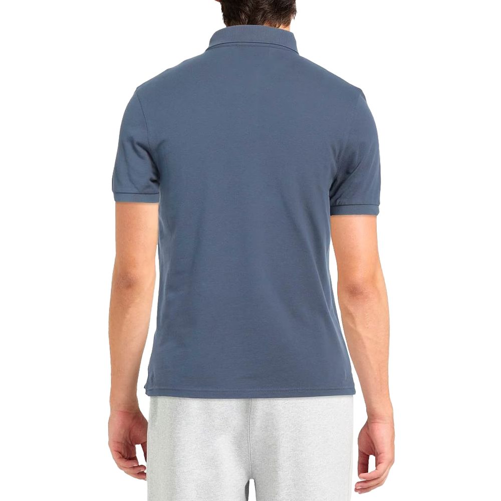 Alpha Studio Blue Cotton Polo Shirt Alpha Studio