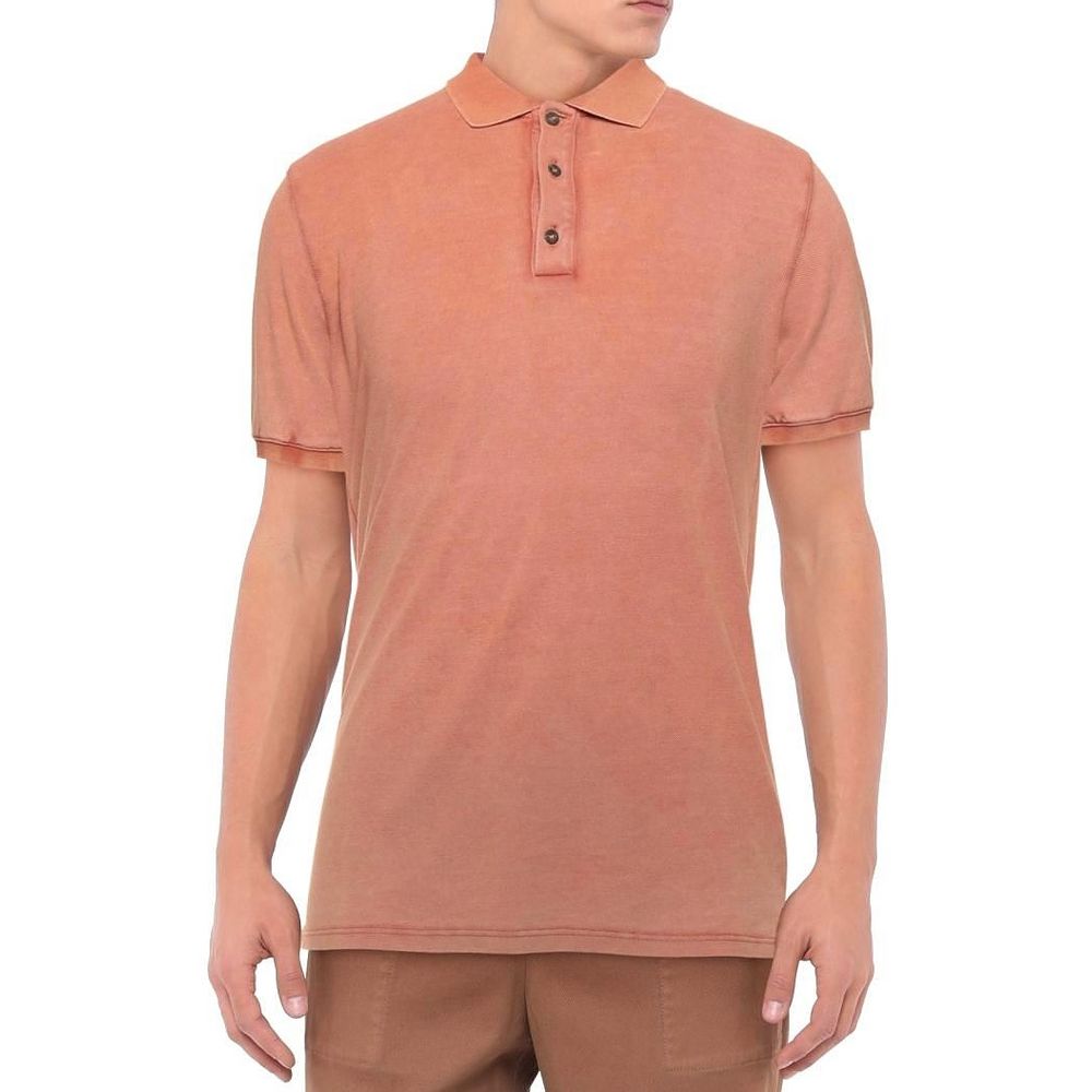 Alpha Studio Pink Cotton Polo Shirt Alpha Studio