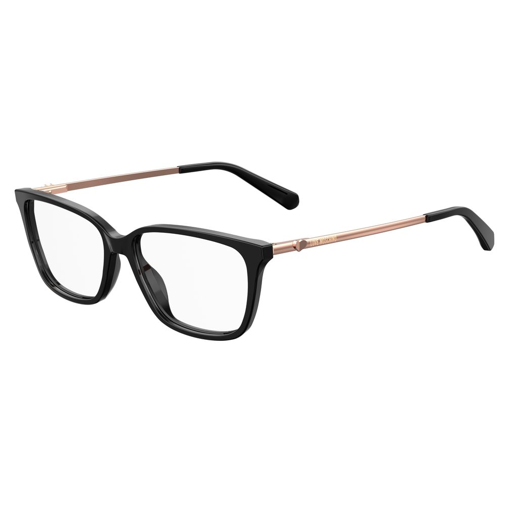 Love Moschino Black Acetate Glasses Frames