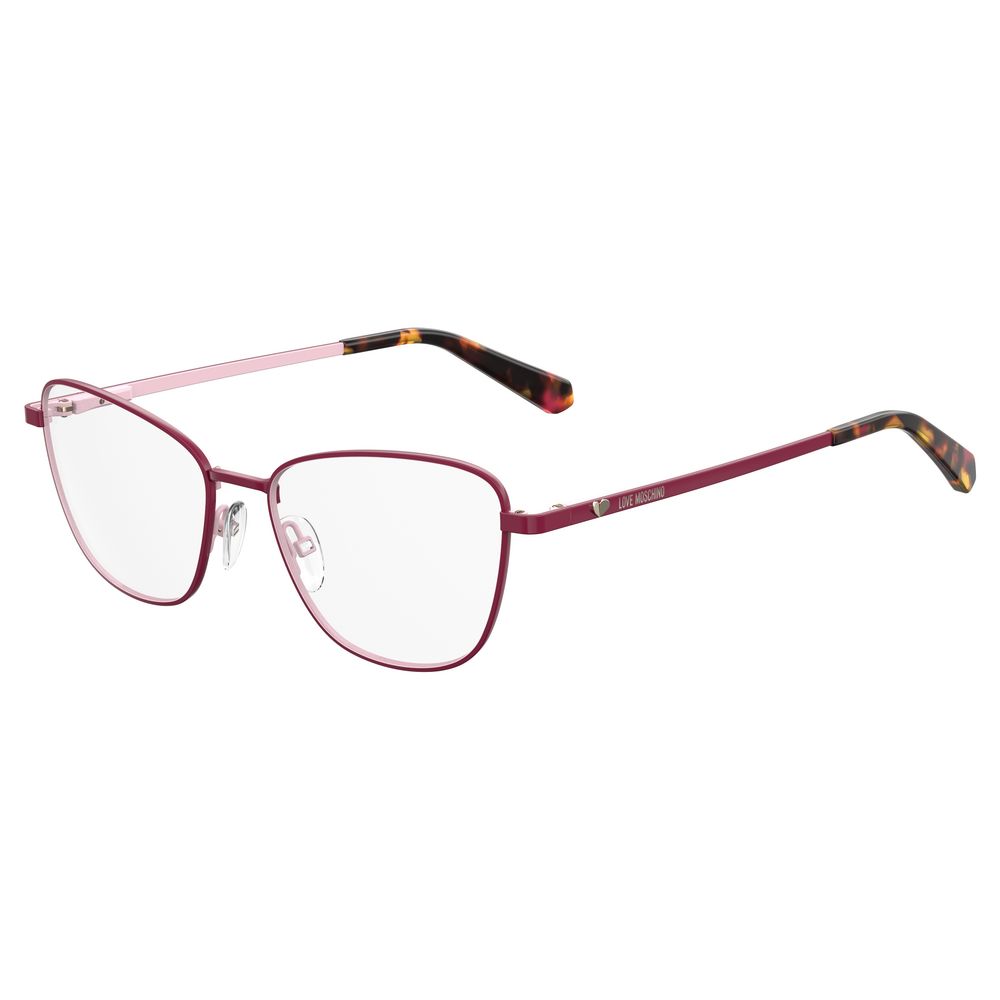 Love Moschino Red Metal Glasses Frames