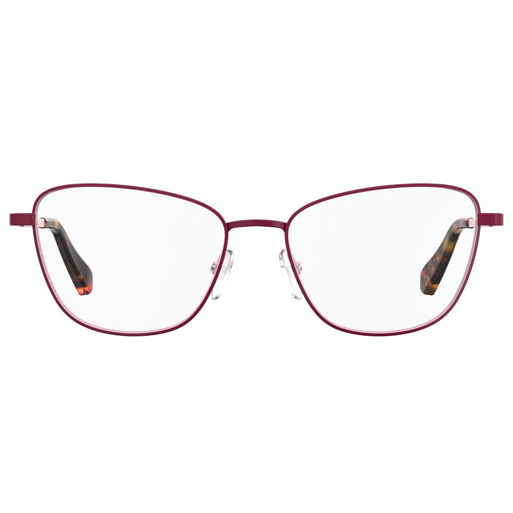 Love Moschino Red Metal Glasses Frames