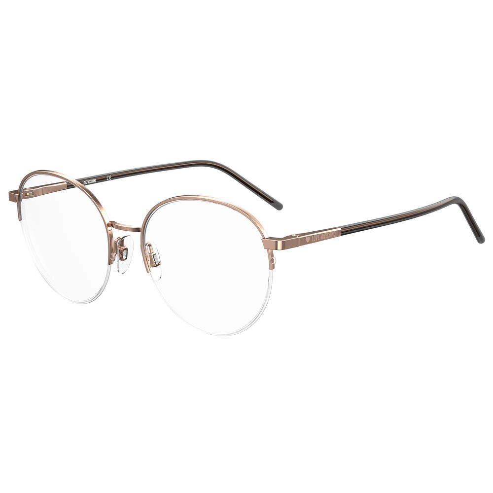 Love Moschino Gold Metal Glasses Frames