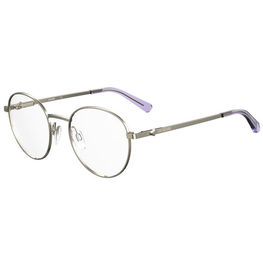 Love Moschino Purple Metal Glasses Frames