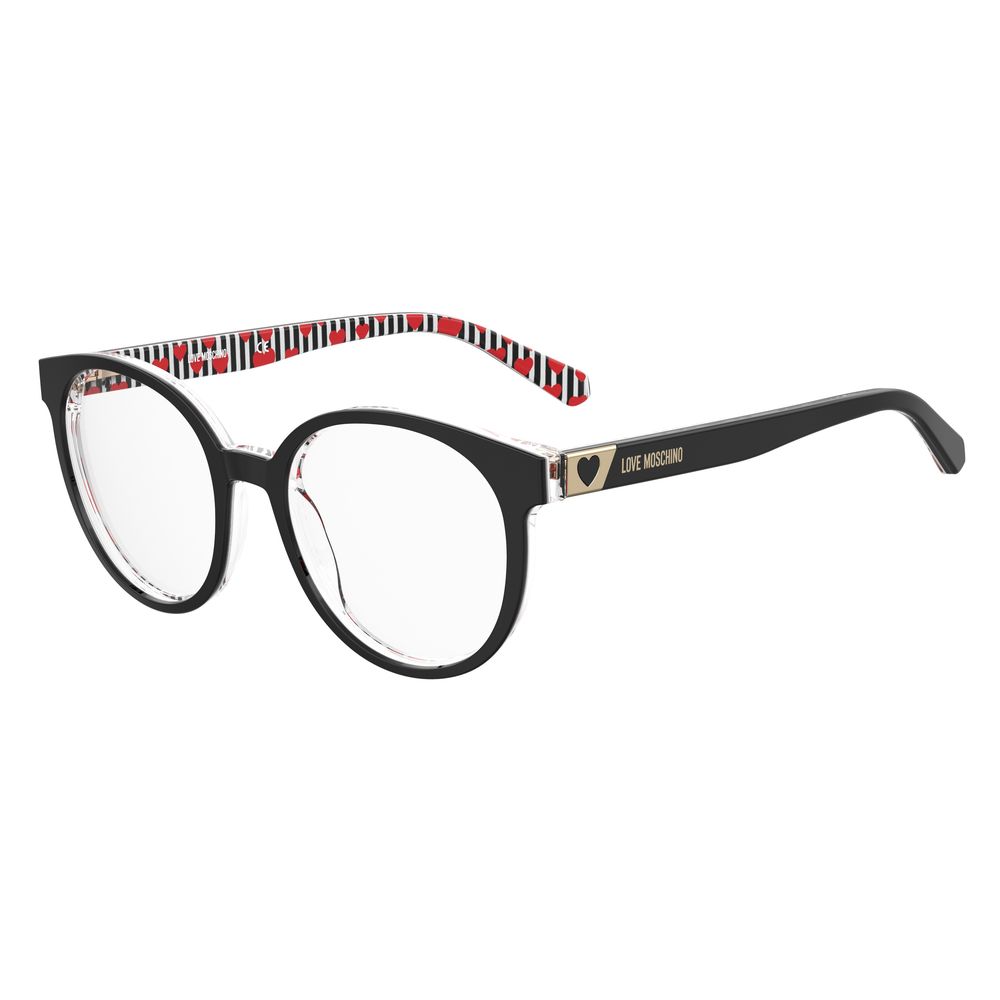 Love Moschino Black Acetate Glasses Frames