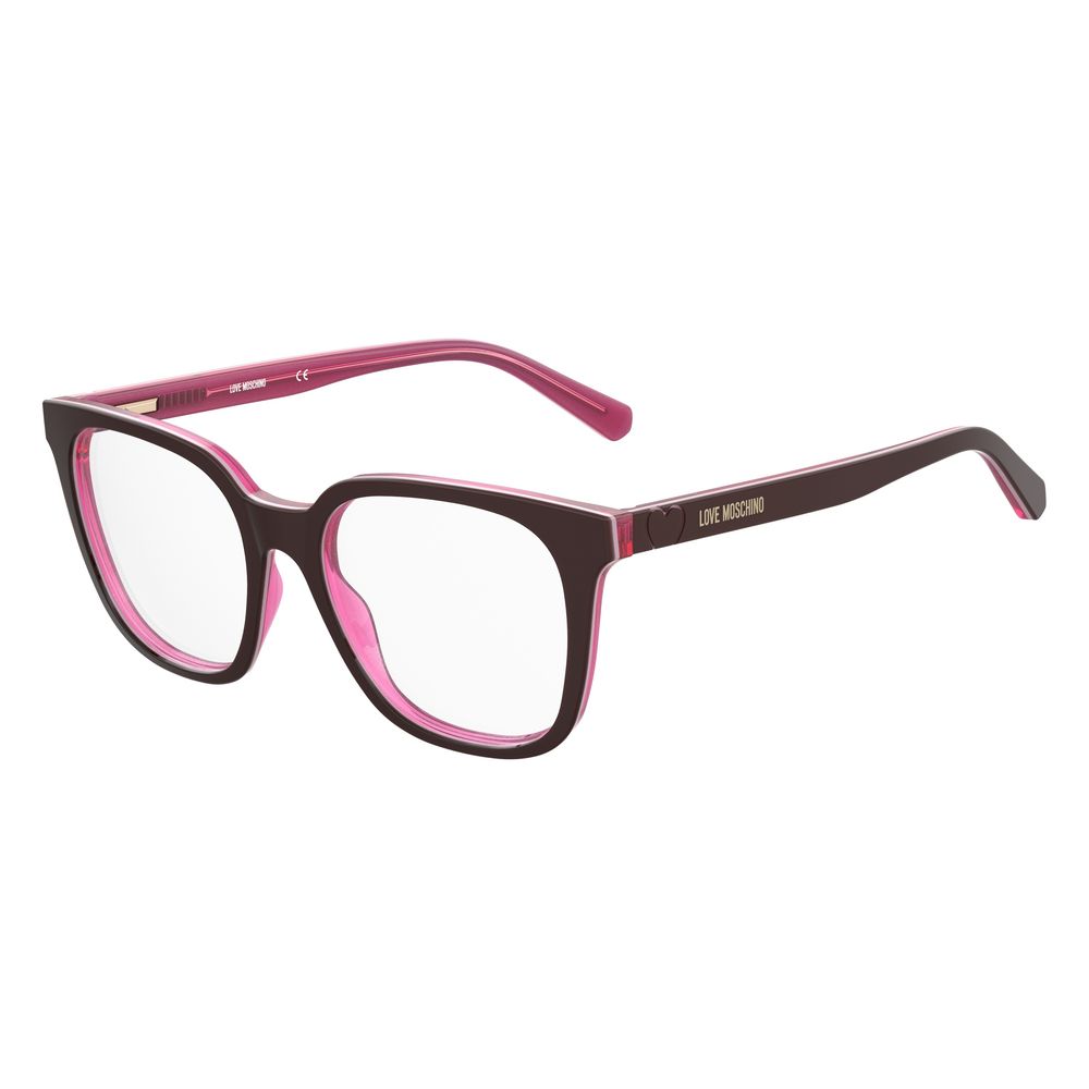 Love Moschino Burgundy Acetate Glasses Frames