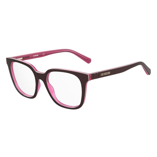 Love Moschino Burgundy Acetate Glasses Frames