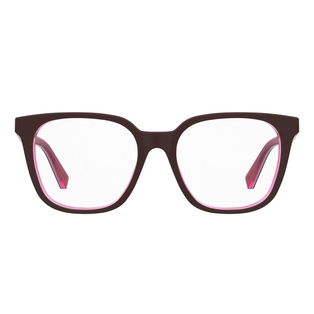 Love Moschino Burgundy Acetate Glasses Frames